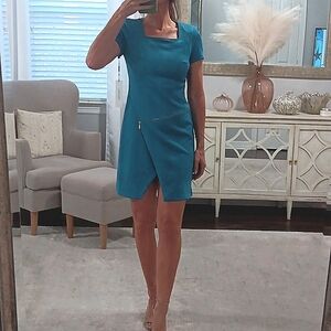 CALVIN KLEIN faux suede dress